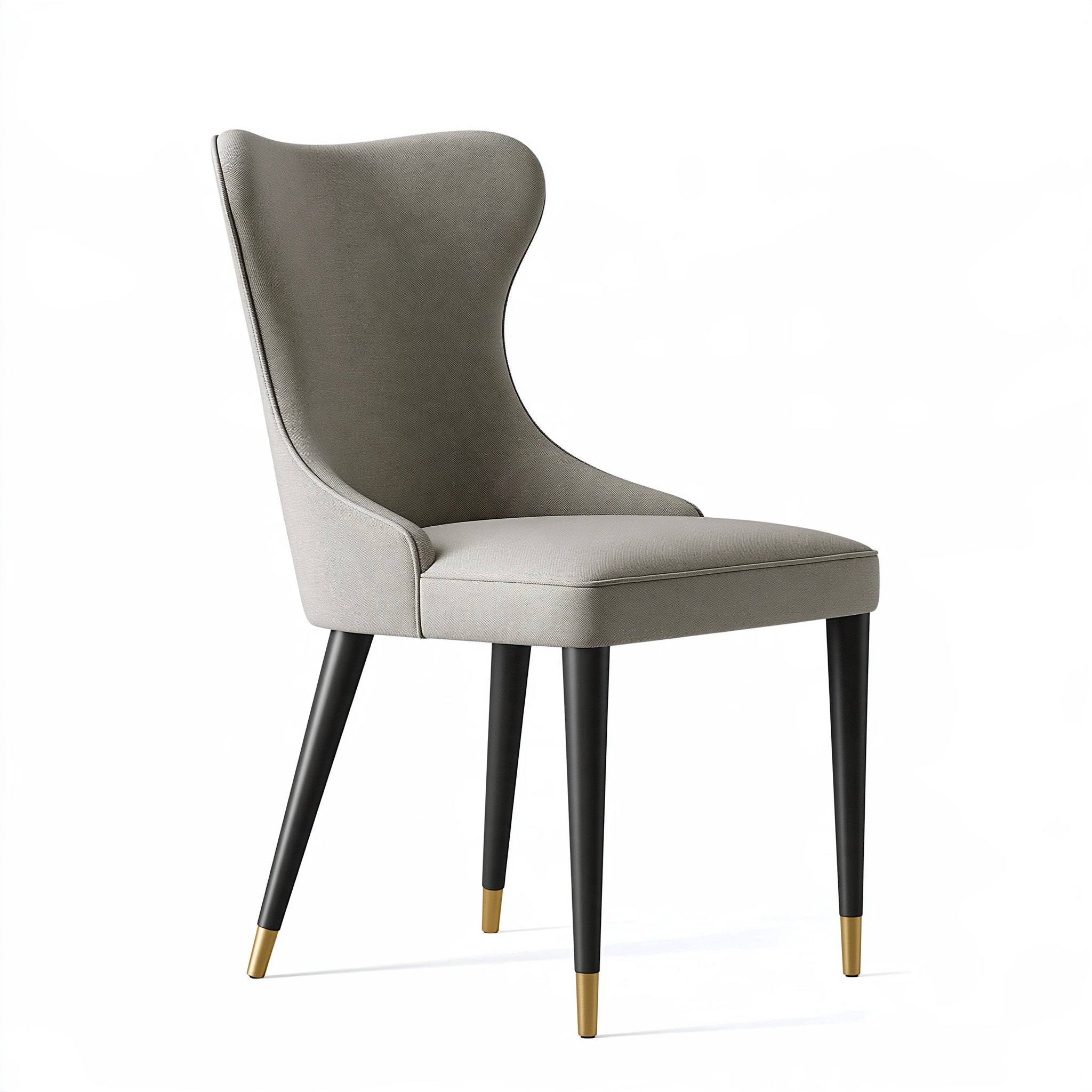 Sedia da pranzo 58 x 62 x 98 cm in tessuto grigio con schienale alto stile moderno