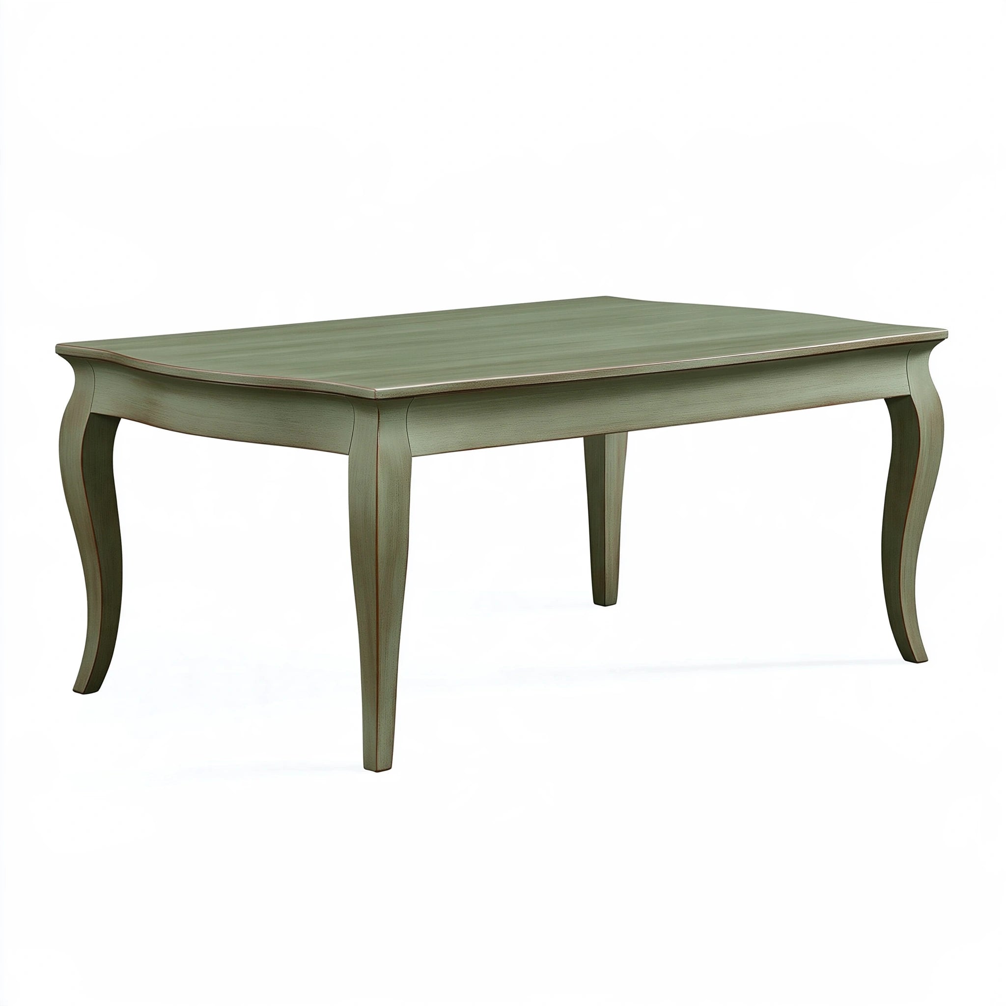 Tavolo da pranzo 160 x 80 x 76 cm in legno verde salvia - stile classico