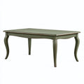 Tavolo da pranzo 120x70x75 cm in legno verde salvia stile classico