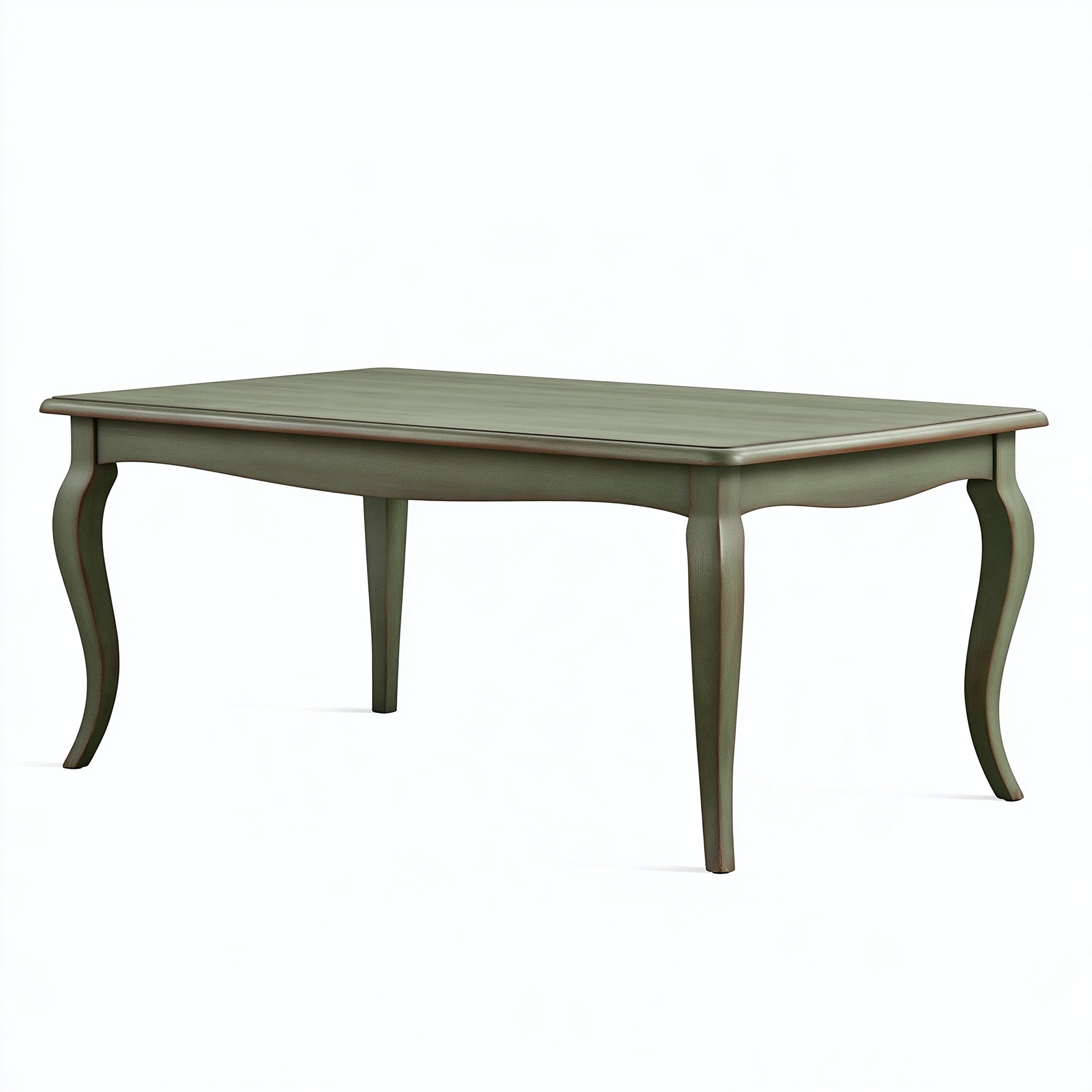 Tavolo da pranzo 120x70x75 cm in legno verde salvia stile classico