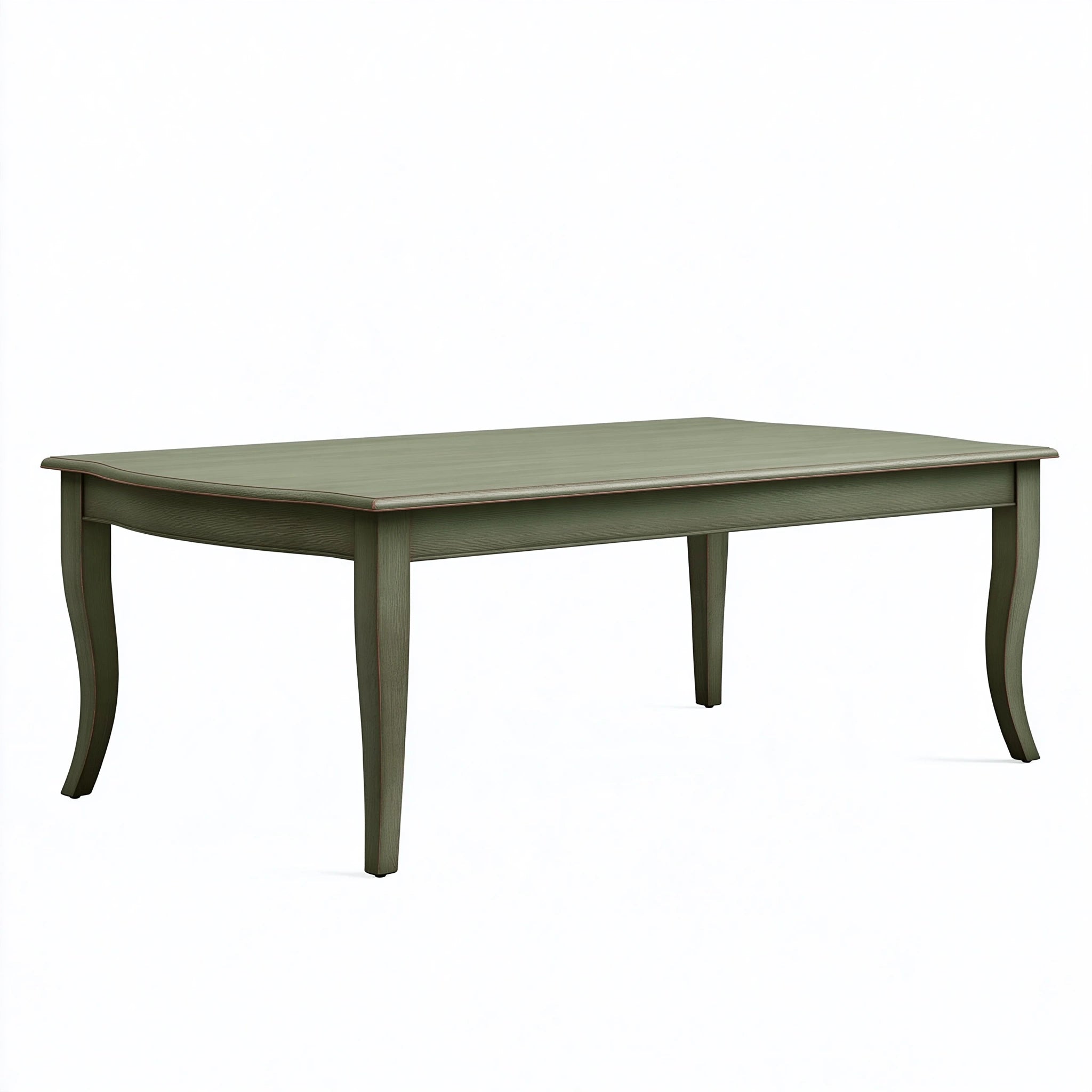 Tavolo da pranzo 180 x 90 x 76 cm in legno verde salvia - stile classico