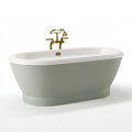 Vasca da bagno freestanding 170 x 75 x 75 cm in acrilico bianco e grigio chiaro stile classico