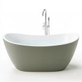 Vasca da bagno freestanding 170 x 75 x 58 cm in acrilico bianco e grigio stile moderno