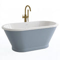 Vasca da bagno freestanding 170 x 75 x 58 cm in acrilico grigio e bianco stile contemporaneo