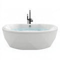 Vasca da bagno freestanding 170 x 80 cm in acrilico bianco - design ovale per bagno